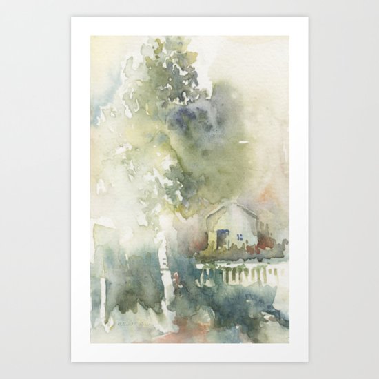 Secrets behind the Garden Shed Art Print