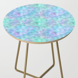 Glam Iridescent Metallic Texture Side Table