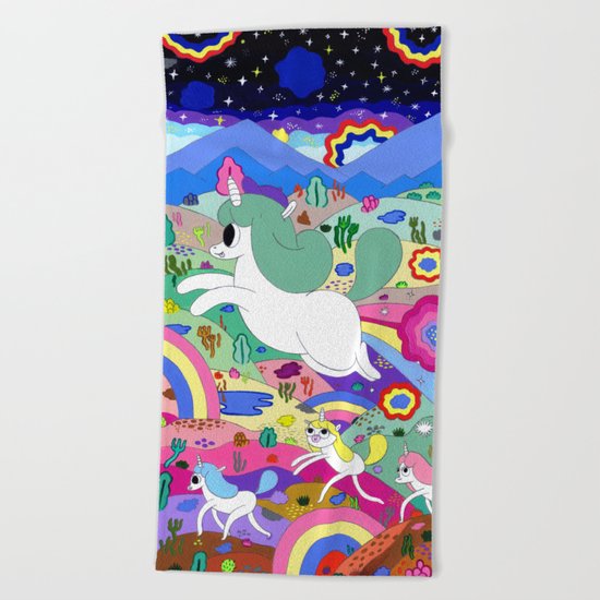 Gary the Farting Unicorn Beach Towel