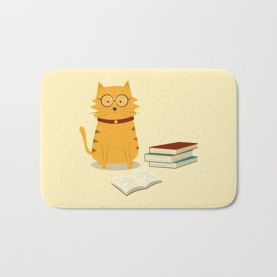 Nerdy Cat Bath Mat