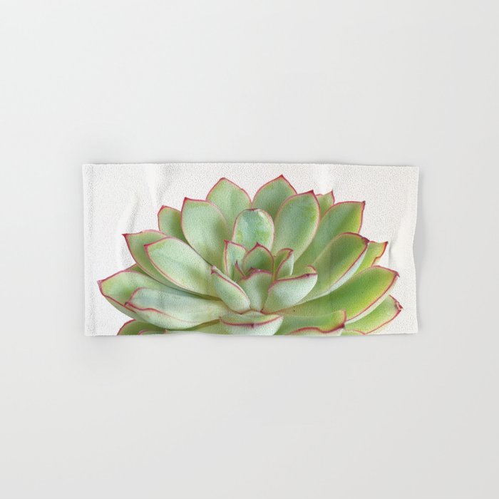 Green Succulent Hand & Bath Towel