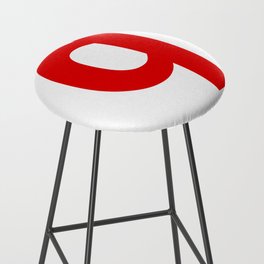 letter Q (Red & White) Bar Stool