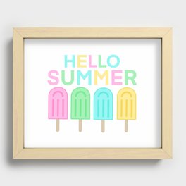 Hello Summer Recessed Framed Print