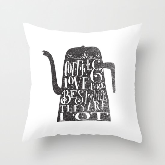 COFFEE & LOVE Throw Pillow