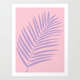 Palm Leaf Pink And Purple Botanical Art Modern Minimalist Art Print