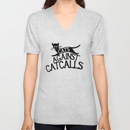 Cats against Catcalls Unisex V-Neck