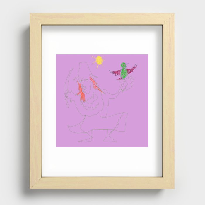 Anne Bonny & Friend (Pink Version) Recessed Framed Print
