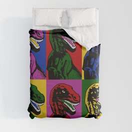 Dinosaur Pop Art Duvet Cover