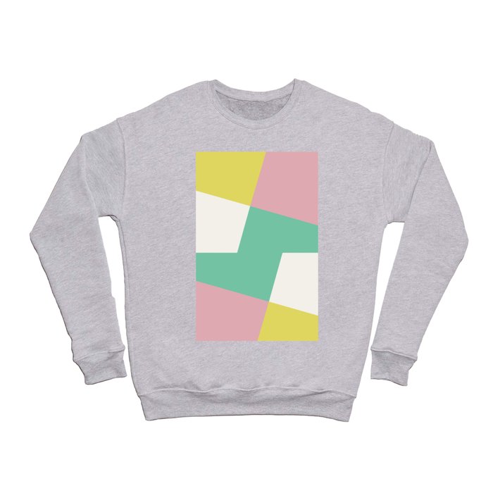 Blocks Geometric Graphic Pattern in Pastel Colors Crewneck Sweatshirt