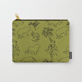 Jungle Print Black & Yellow Carry-All Pouch