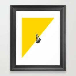 Diver (yellow) Framed Art Print
