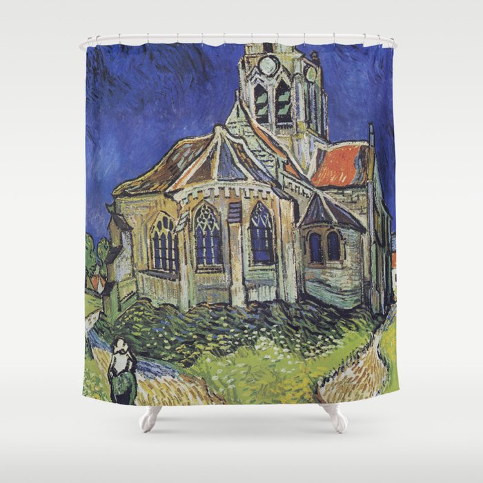 The Church at Auvers by Vincent van Gogh Shower Curtain