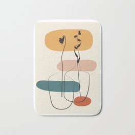 Minimal Line Branch Bath Mat