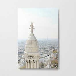 View of Paris from Sacré-Cœur Metal Print | Tower, View, Sacre, Church, Montmartre, France, Eiffel, Photo, Basilica, Coeur 
