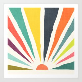 Rainbow ray Art Print