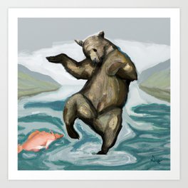 Dancing Bear Art Print