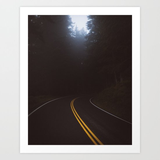 Foggy road #society6 #buyart Art Print