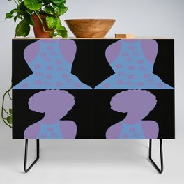 Woman At The Meadow Vintage Dark Style Pattern 07 Credenza