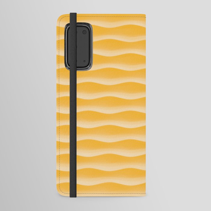 Wave Rows Marigold Android Wallet Case