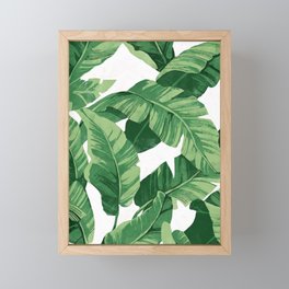 Tropical banana leaves IV Framed Mini Art Print
