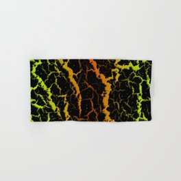 Cracked Space Lava - Lime/Orange Hand & Bath Towel