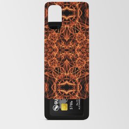 Liquid Light Series 35 ~ Orange Abstract Fractal Pattern Android Card Case