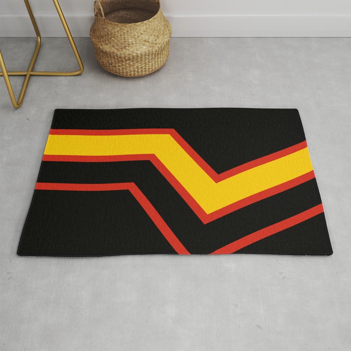 Rubber and Latex Fetish Pride Flag Rug