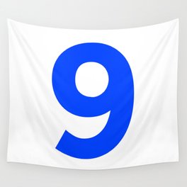 Number 9 (Blue & White) Wall Tapestry