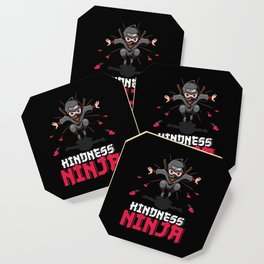 Kindness Ninja Japan Hearts Day Valentines Day Coaster