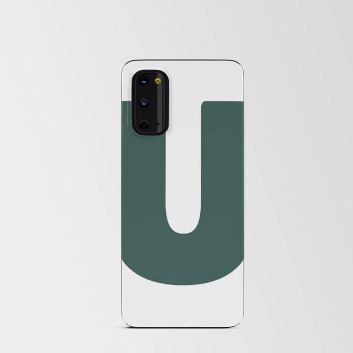 U (Dark Green & White Letter) Android Card Case