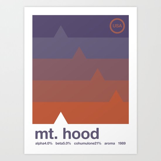 mount hood single hop Art Print