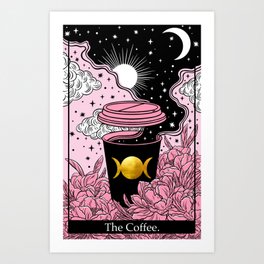 Tarot card the Coffee Art Print