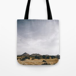 South Africa Photography - Beautiful Dry Field Under The Gray Sky Tote Bag