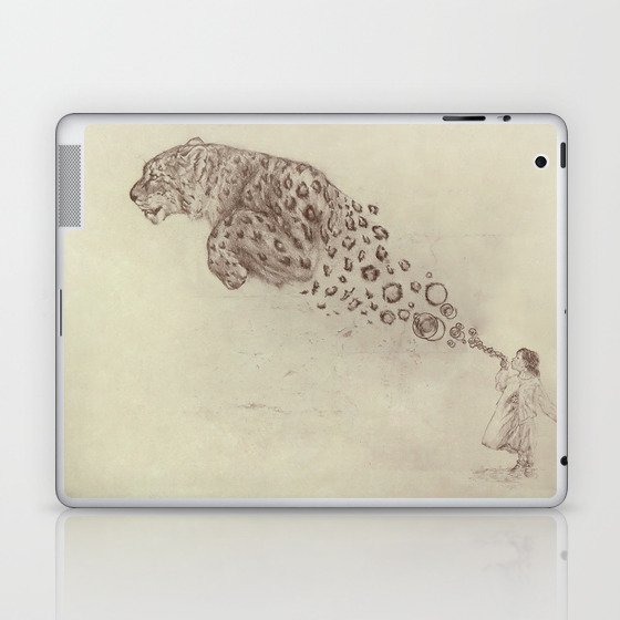 Bubbles the Snow Leopard Laptop & iPad Skin