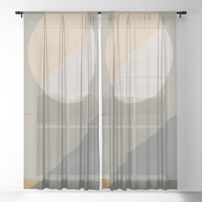 Contemporary Composition 28 Sheer Curtain