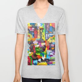 Make Room for Color V Neck T Shirt