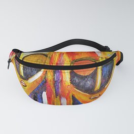 Two African Masquerade Masked Faces Fanny Pack