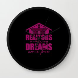 Realtors making dreams come true Wall Clock