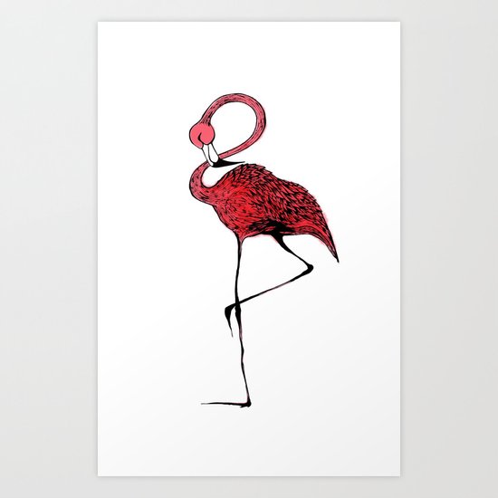 Mr. Flamingo Art Print