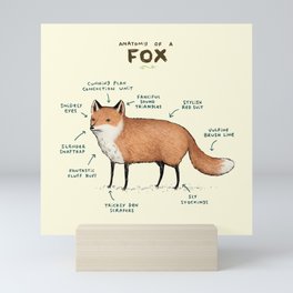 Anatomy of a Fox Mini Art Print