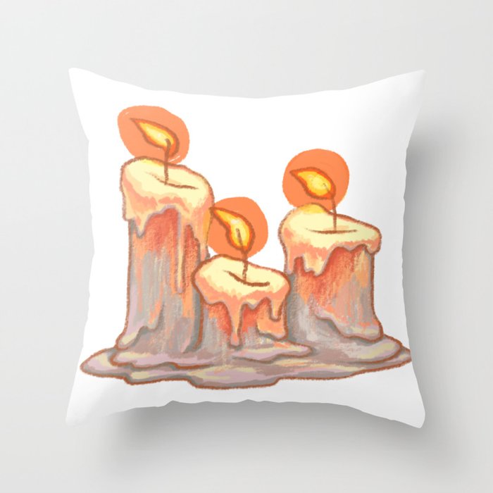 Candle piece Throw Pillow