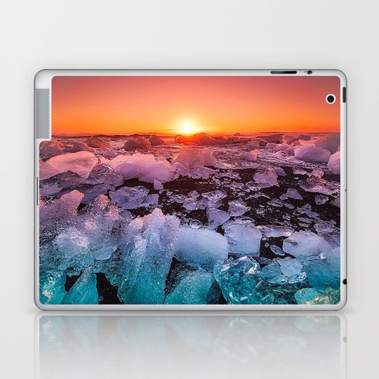 Ice of Antarctica's Sunset Laptop & iPad Skin