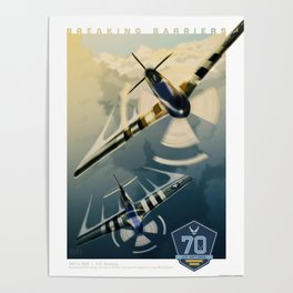 1947 to 1960 | P-51 Mustang Poster