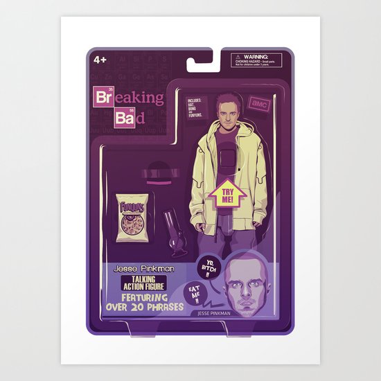 BREAKING BAD ACTION FIGURES - Jesse Art Print