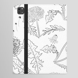 Dandelions Ink seamless pattern iPad Folio Case