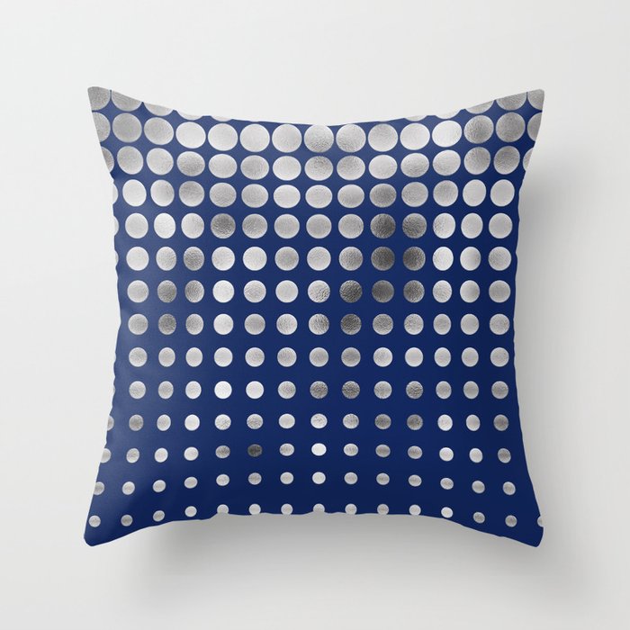 Navy and silver 2025 throw