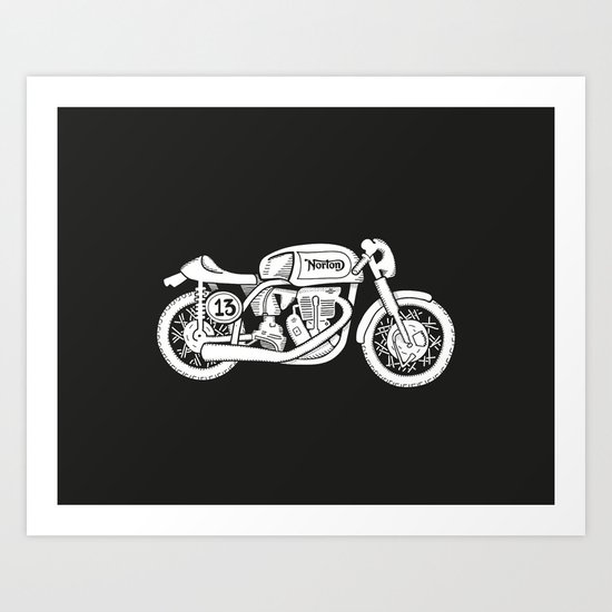 Norton Model 30 - Cafe Racer series #2 Art Print