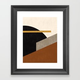 Geometric Compo 1 Filet - terra Framed Art Print