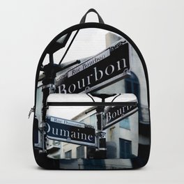 Dumaine and Bourbon - Street Sign in New Orleans French Quarter Backpack | Street, Intersections, City, Print, Neworleans, Louisiana, Sign, Quarter, Urban, Photo 