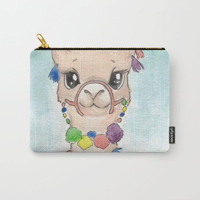 Happy Alpaca Carry-All Pouch
